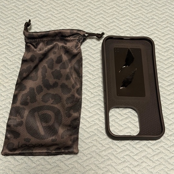 LOOPY CASES Midnight Leopard IPHONE 14 PRO Case w/ Black Leopard Loop Righty - Picture 2 of 2
